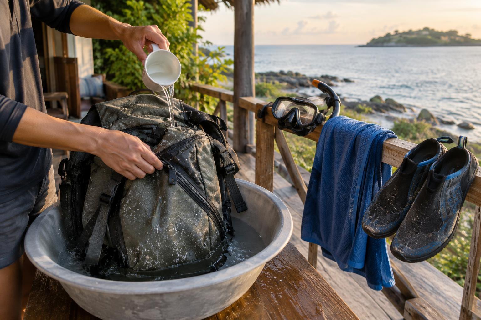 How to Rinse and Dry Saltwater Gear While Traveling